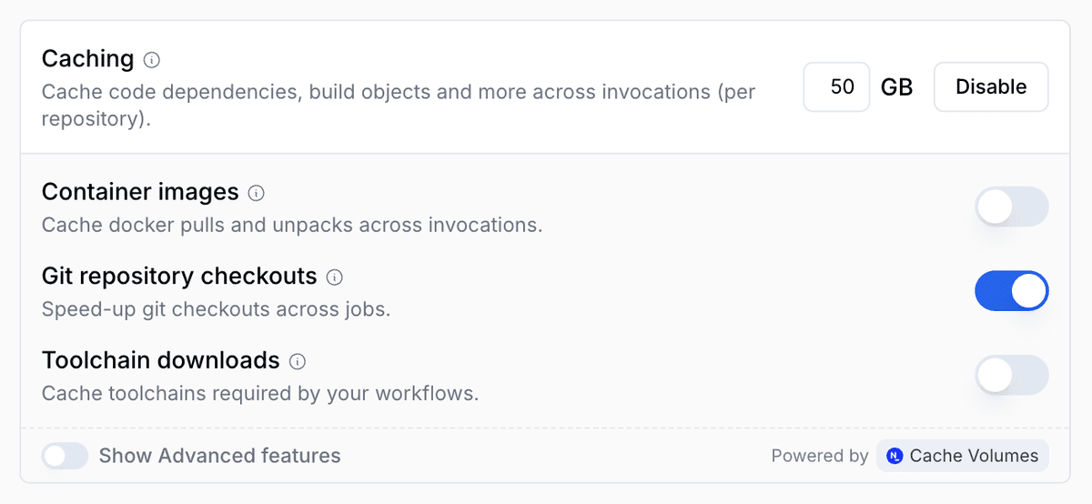 profile cache dialog